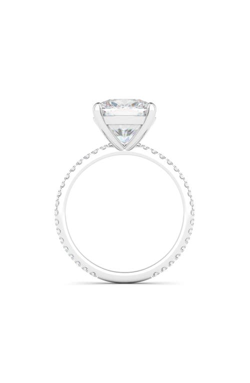 Hautecarat Cushion & Pavé Lab Created Diamond 18k Gold Ring In 18k White Gold