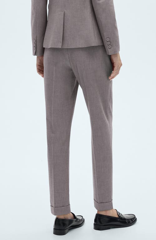 Mango Straight Leg Pants In Grey