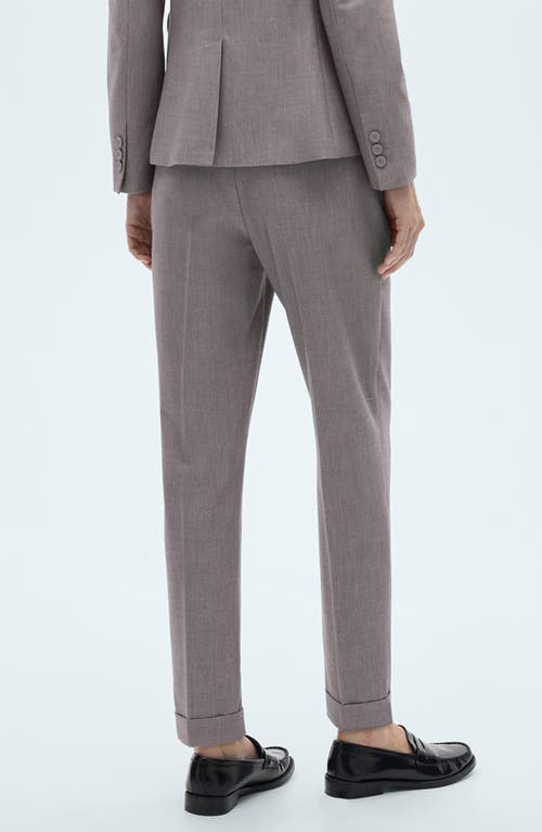 Shop Mango Straight Leg Pants In Grey