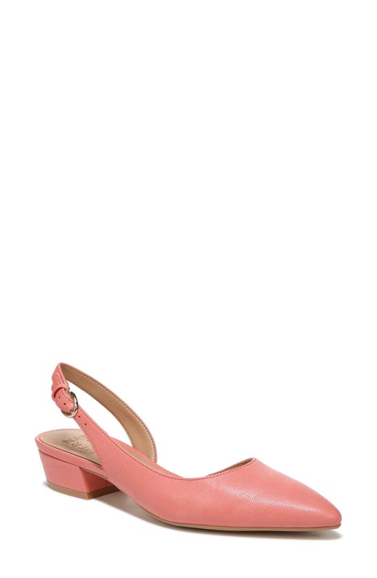 Naturalizer Banks Half D'orsay Slingback Pump In Coral Peach Pink Pebble Synt