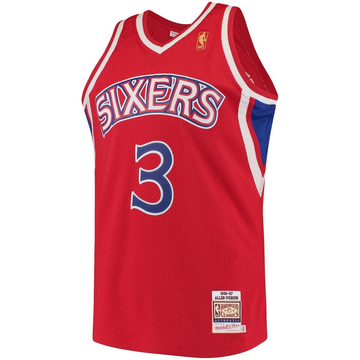 sixers jersey red