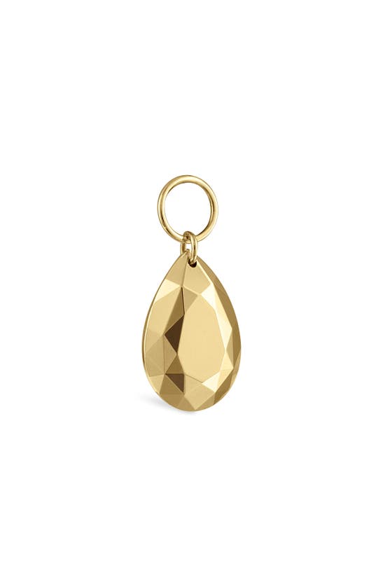 Shop Maria Tash Faceted Pear Charm Pendant In Yellow Gold