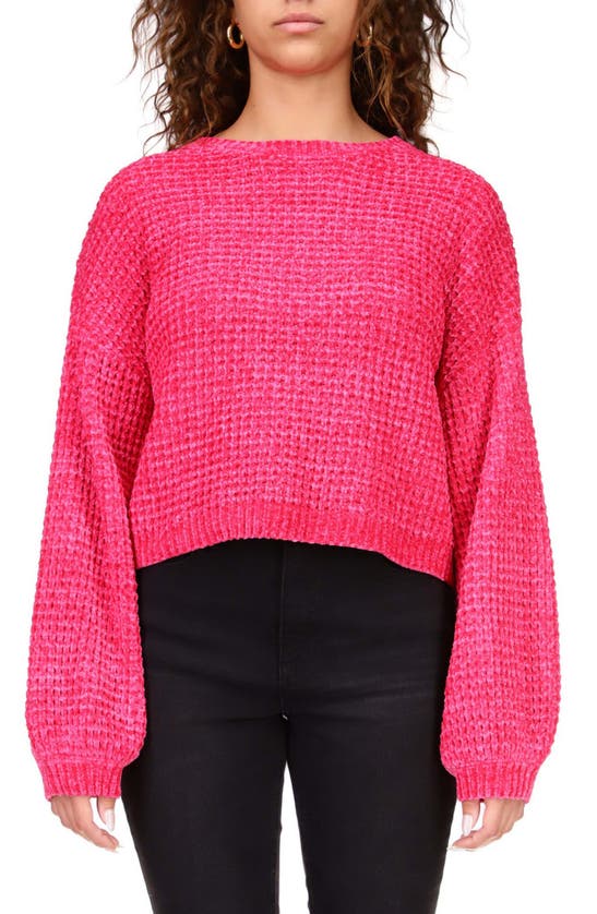Sanctuary Under The Stars Chenille Sweater In Power Pink