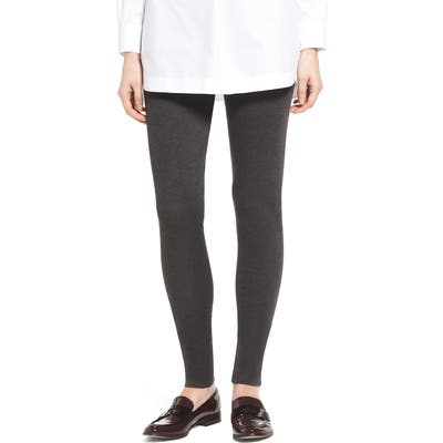 Petite Two By Vince Camuto Seamed Back Leggings, Grey