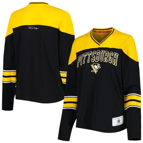 Outerstuff NHL Youth Pittsburgh Penguins Centerline Blue V-Neck Long Sleeve Shirt, Boys', Small