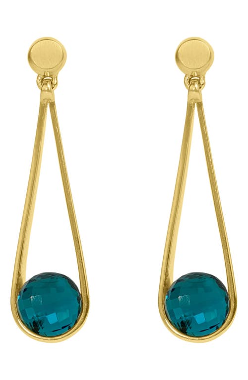 Dean Davidson Mini Ipanema Tourmaline Drop Earrings In Electric Blue/gold
