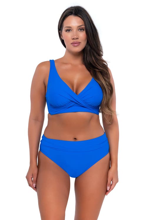 Shop Sunsets Hannah High Waist In Electric Blue