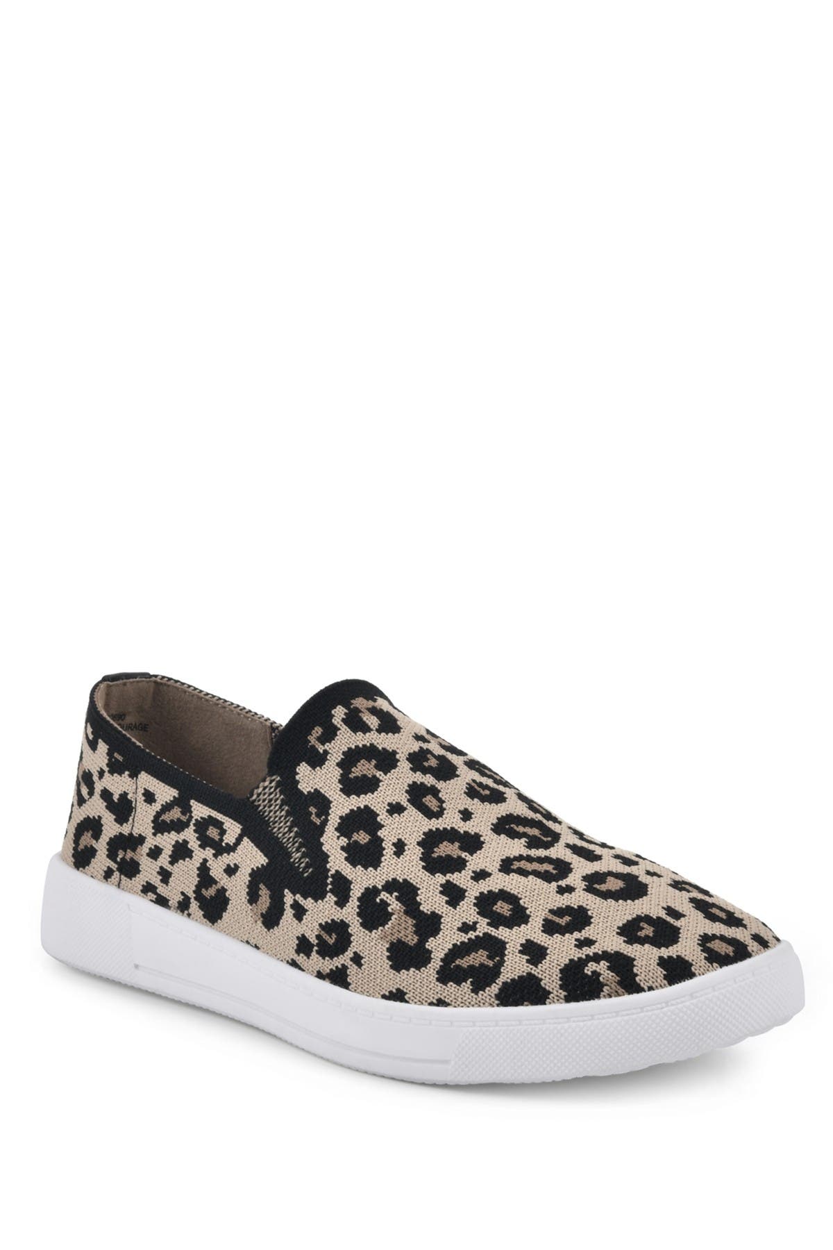 White Mountain Footwear Courage Slip-on Sneaker In Leopard/fabric
