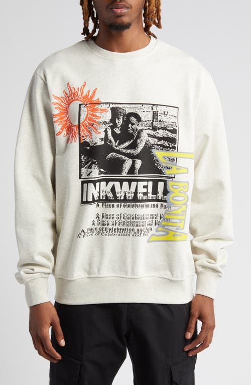 Sunsets at the Inkwell Graphic Sweatshirt in Heather Grey