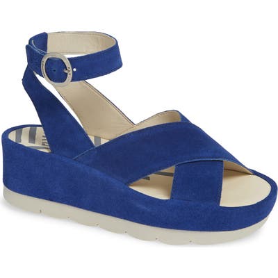 Fly London Bite Wedge Sandal - Blue