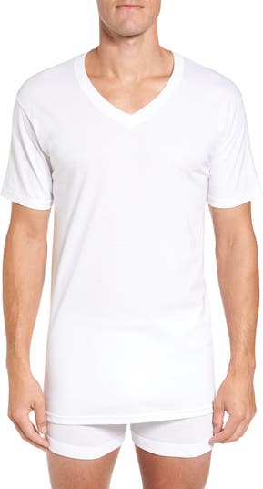Nordstrom 4-Pack Regular Fit Supima® Cotton V-Neck T-Shirts