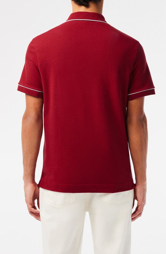 Lacoste Regular Fit Tipped Piqué Polo In Ixx Ora