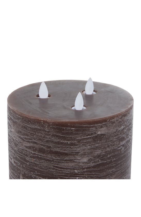 SONOMA SAGE HOME SONOMA SAGE HOME BROWN WAX TRADITIONAL FLAMELESS CANDLE WITH REMOTE CONTROL