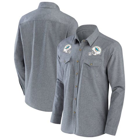 Men's Miami Dolphins NFL x Darius Rucker Collection by Fanatics Heather  Gray Coaches Pullover Hoodie