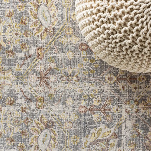 Jonathan Y Alba Modern Faded Peshawar Area Rug In Gray/ivory