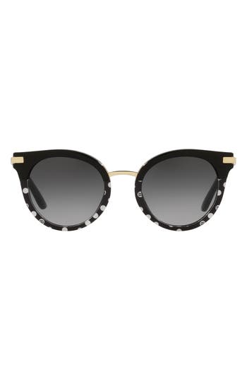 Dolce & Gabbana Dolce&gabbana 50mm Phantos Dna Sunglasses In Black Dots