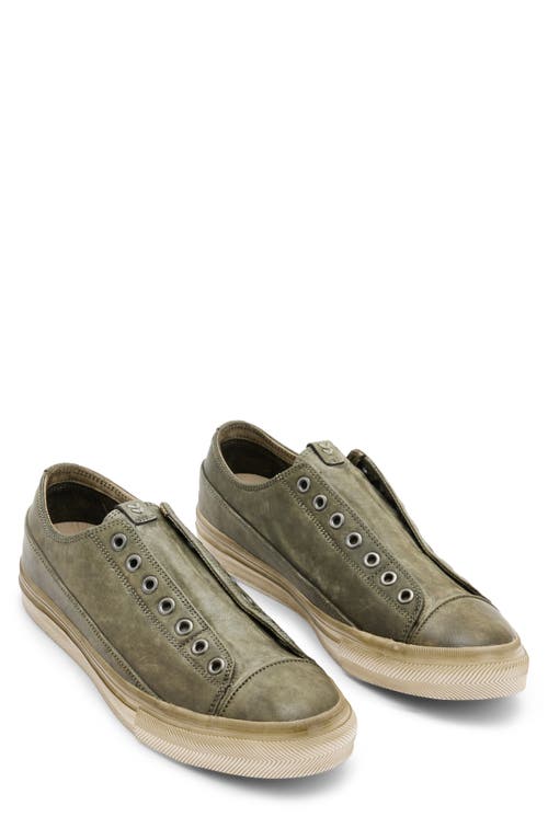 Laceless Low Sneaker in Olive
