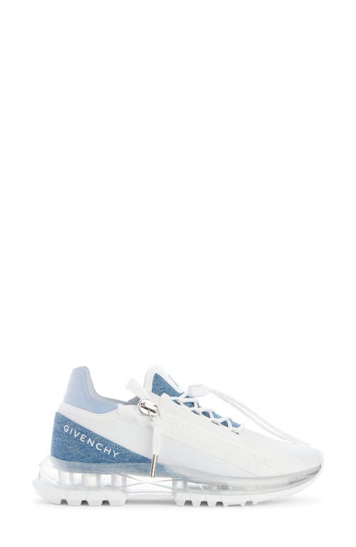 Shop Givenchy Spectre Denim Accent Zip Runner Sneaker In Denim Blue/white