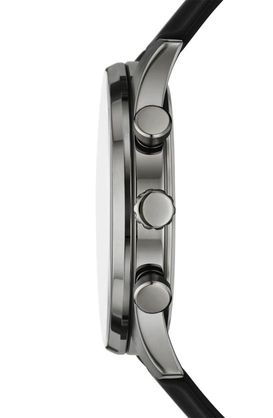 Fossil Sullivan Three-hand Quartz Silicone Strap Watch, 44mm In Smoke