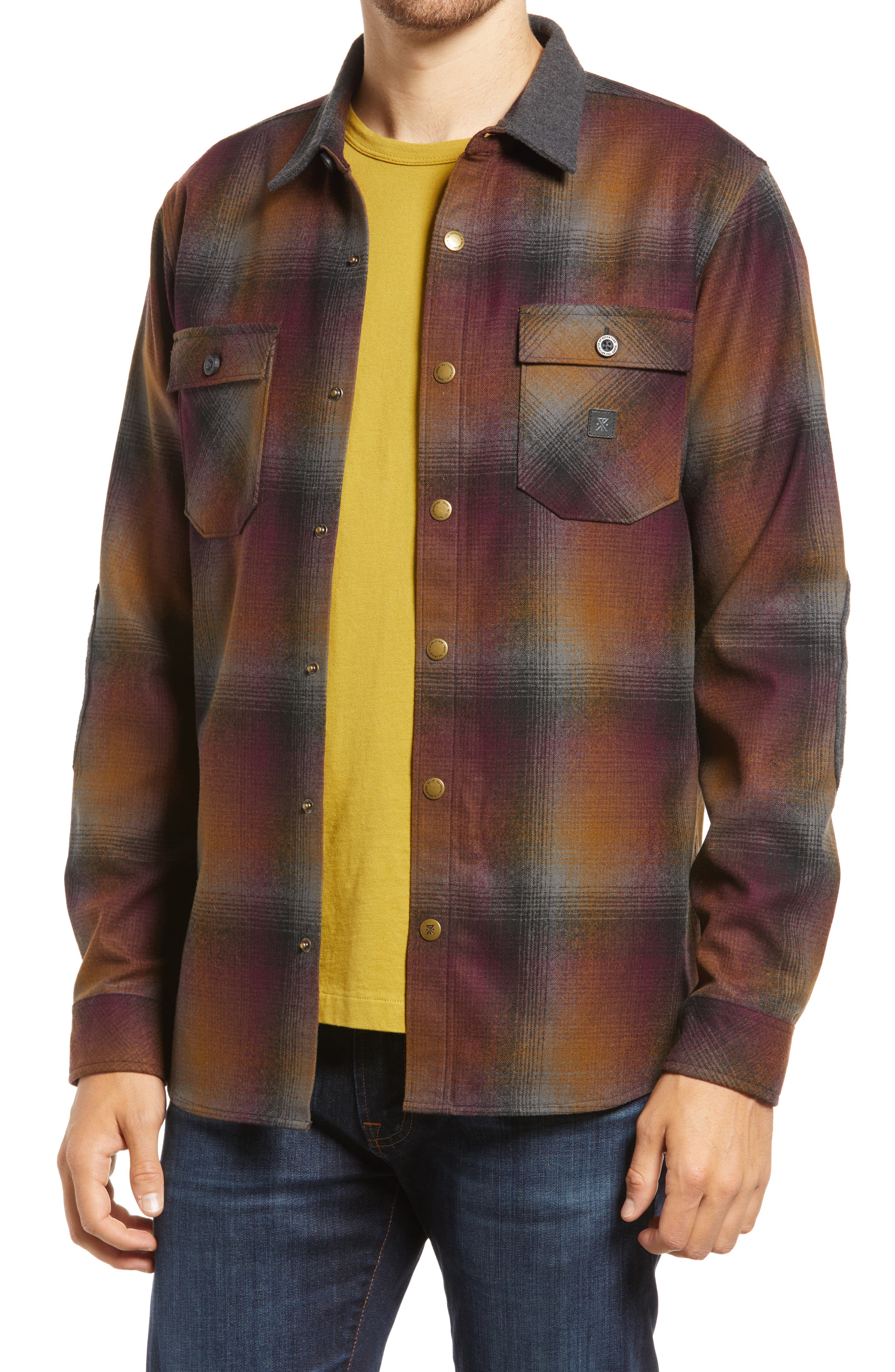 Roark Nordsman x Pendleton Wool Snap-Up Shirt in Brown | Smart Closet