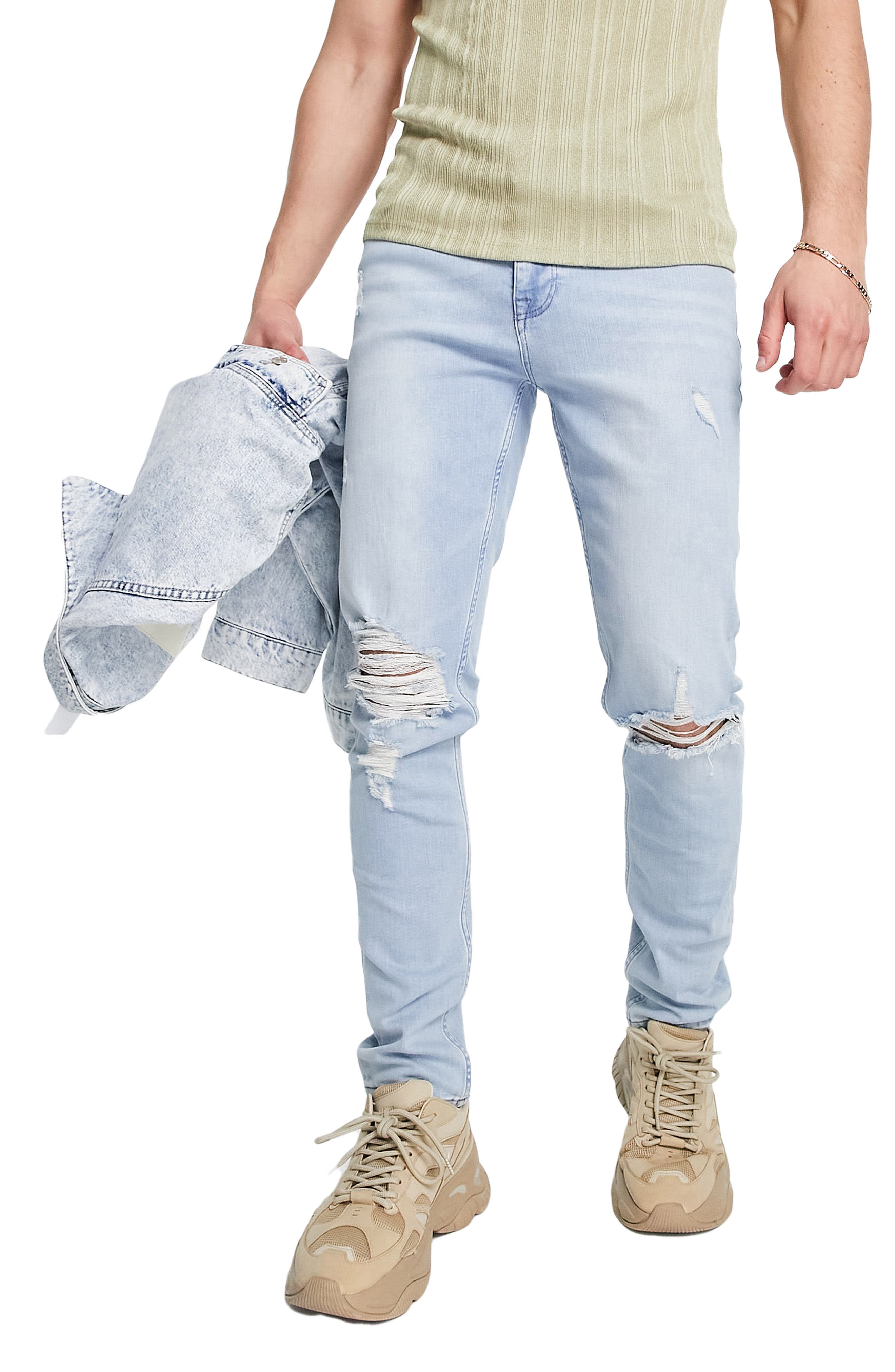 skinny ripped jeans mens