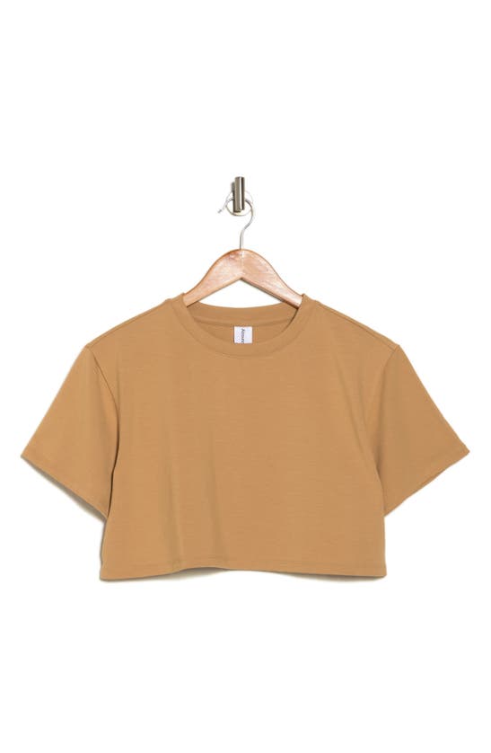 Abound Boxy Crop T-shirt In Tan Cartouche