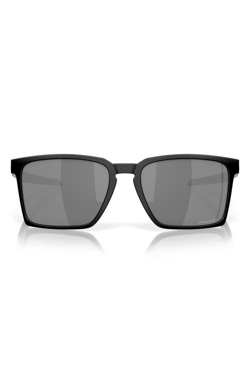 Oakley Exchange Sun 56mm Polarized Rectangle Sunglasses in Shiny Black at Nordstrom