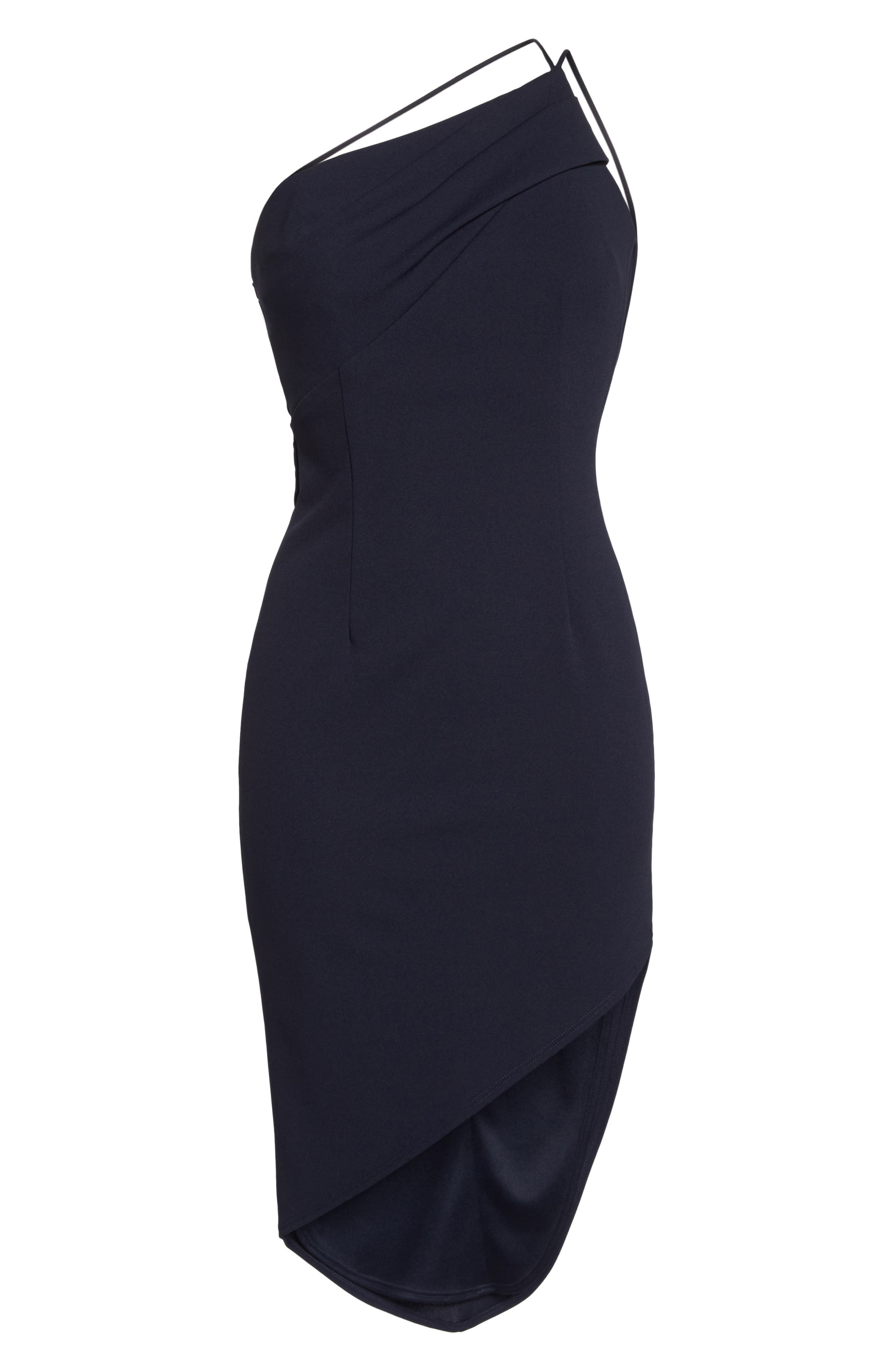 katie may asymmetrical sheath dress