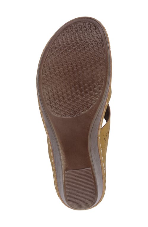Good Choice New York Lisette Platform Wedge Slide Sandal In Yellow