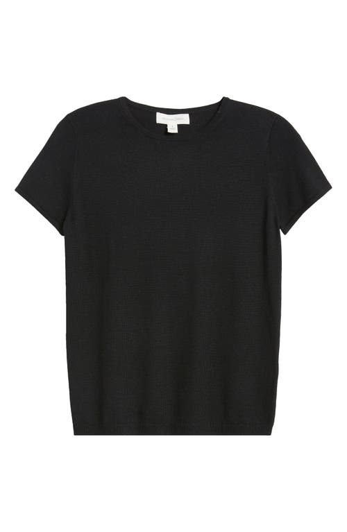 Shop Treasure & Bond Short Sleeve Crewneck Sweater In Black