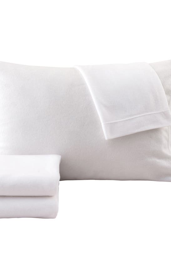 Woven & Weft Super Soft Extra Plush Fleece Sheet Set In Winter White