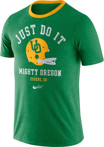 Nike Men's Green Oregon Ducks Vault Helmet Tri-Blend T-Shirt