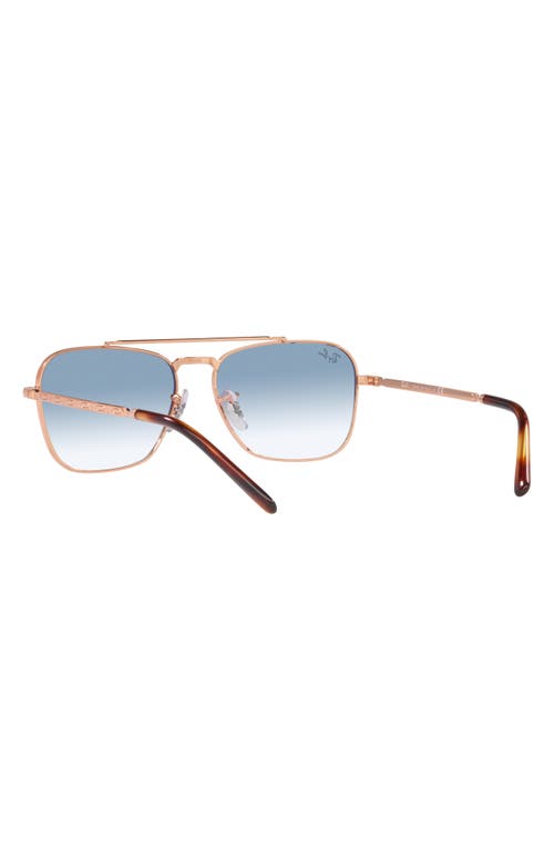 Shop Ray Ban Ray-ban New Caravan 55mm Gradient Square Sunglasses In Rose Gold