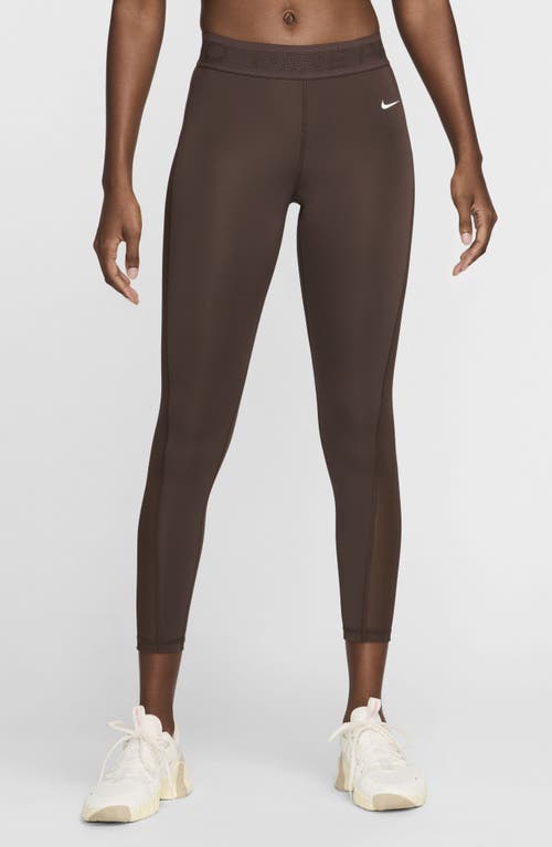 Pro 7/8 Mesh Panel Leggings in Baroque Brown/White