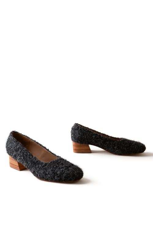 Huma Blanco Luisa Pump In Charcoal Alpaca