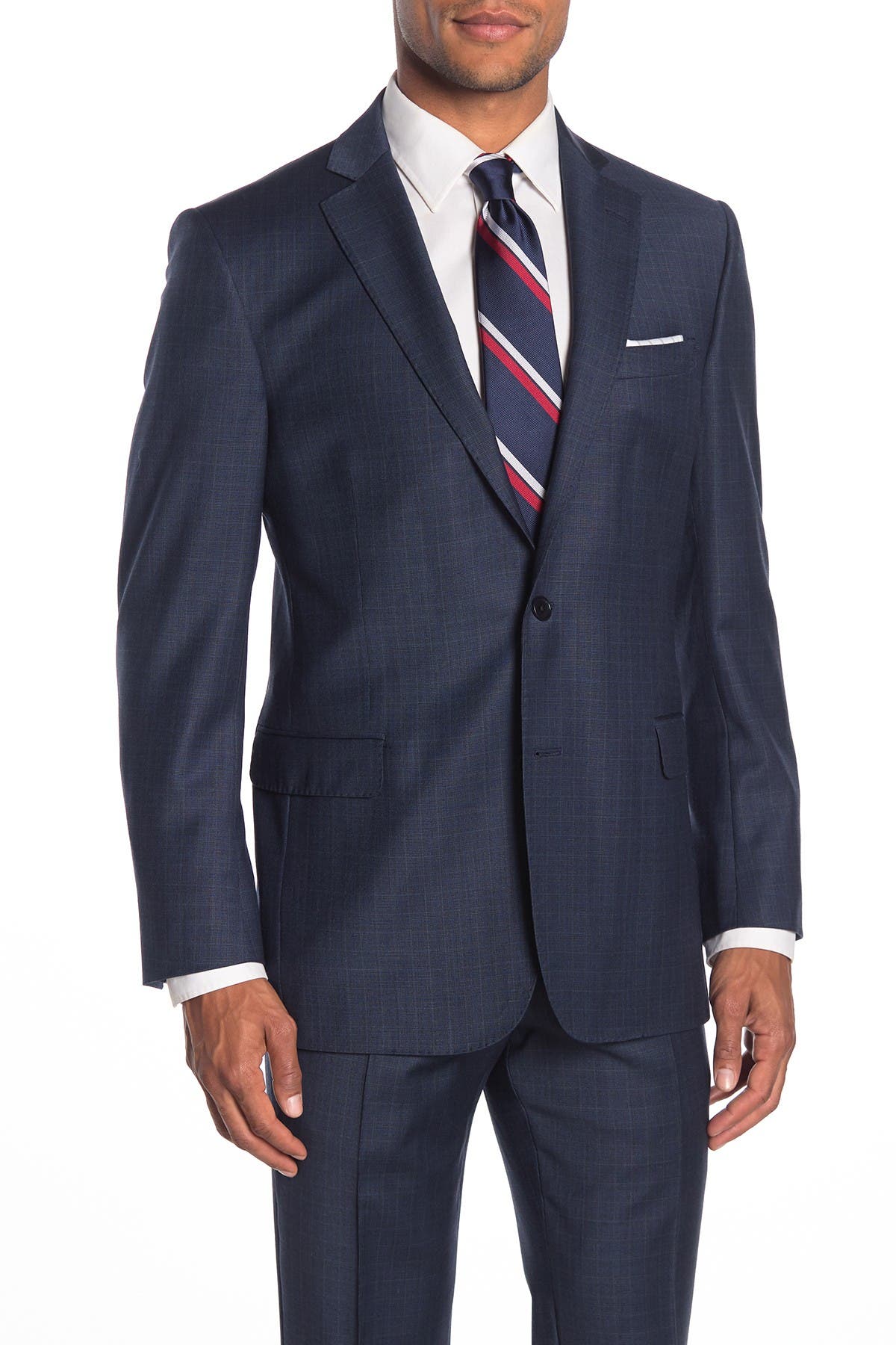 Brooks Brothers | Navy Check Two Button 