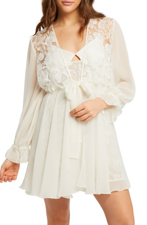 Shop Rya Collection Amalfi Embroidered Robe In Ivory