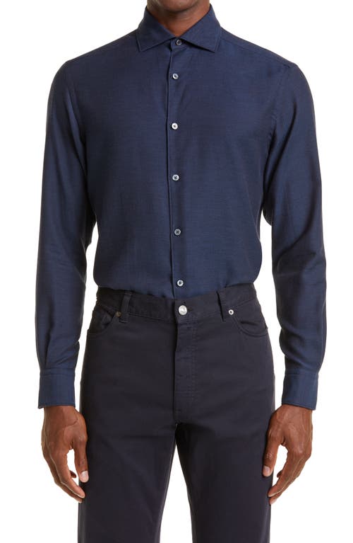 ZEGNA Cashco Cotton & Cashmere Button-Up Shirt at Nordstrom