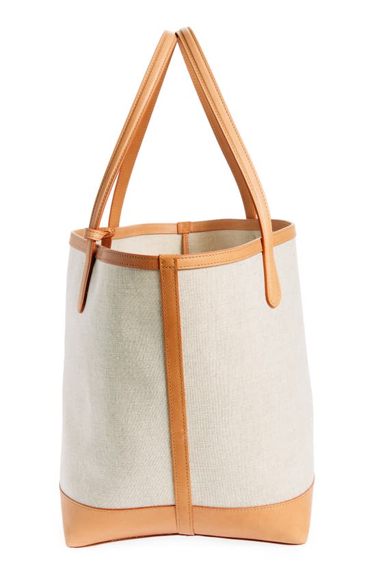 Shop Mansur Gavriel Everyday Soft Canvas & Leather Tote In Natural