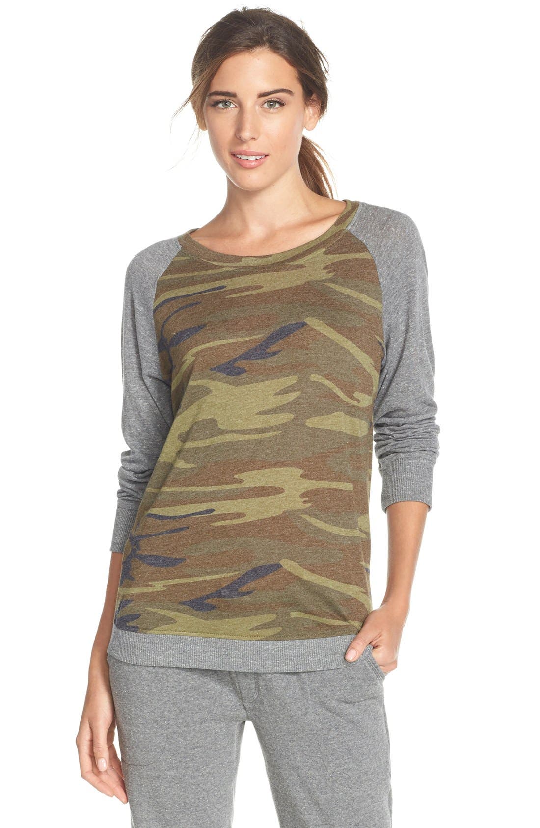Alternative Camo Print Baseball Tee Nordstrom
