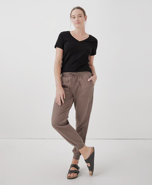 Pact Organic Cotton Softspun V-neck Tee In Black