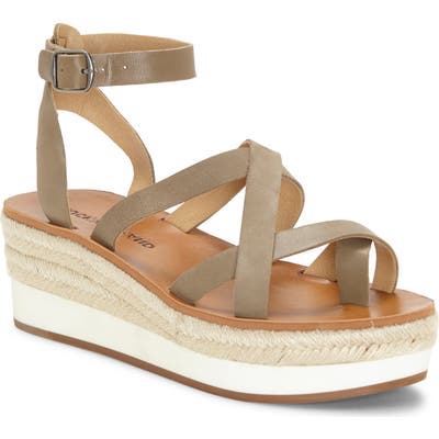 Lucky Brand Jakina Platform Wedge Sandal, Green