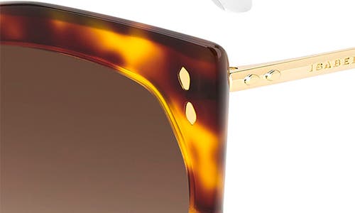 Isabel Marant 58mm Gradient Cat Eye Sunglasses In Havana Gold/brown Gradient