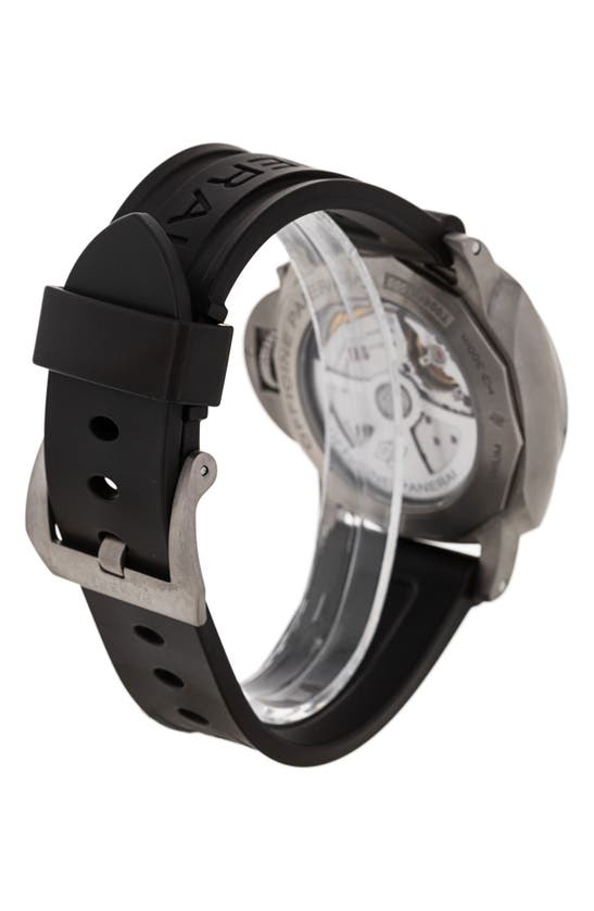 Shop Watchfinder & Co. Panerai  Luminor 1950 Rubber Strap Watch, 44mm In Black / Brown