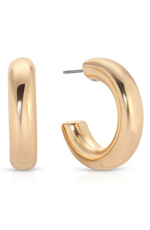 Ettika Small Thick Classic Hoop Earrings In Gold