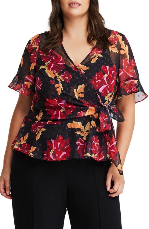 Red Plus-Size Tops for Women