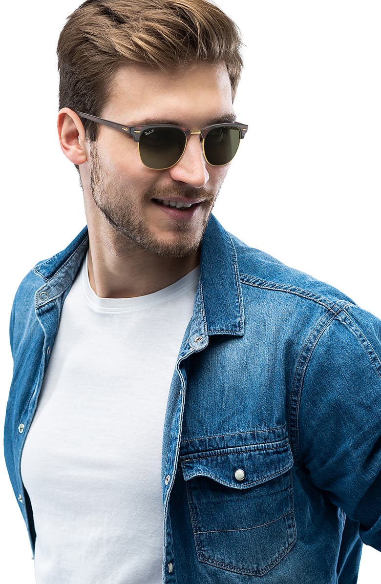 Ray-Ban 'Classic Clubmaster' 51mm Polarized Sunglasses | Nordstrom
