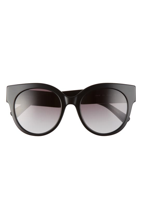 Longchamp 53mm Gradient Round Sunglasses In Black/ Grey Gradient