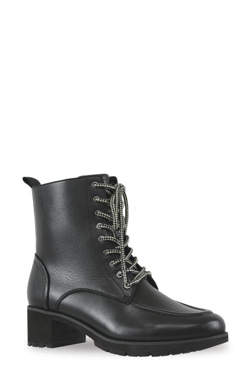 Munro Rivers Water Resistant Zip Combat Boot Black at Nordstrom,