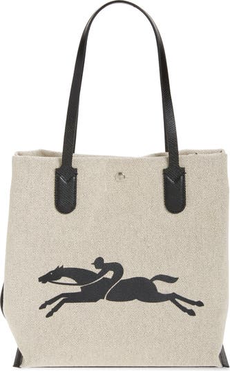 Longchamp Roseau Logo Bucket Bag Ecru